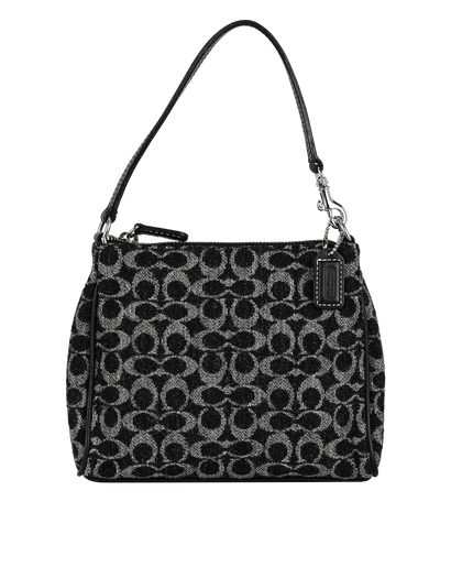 Signature Mini Bag, &pound;95, Handbags, Black, Wool, Front view